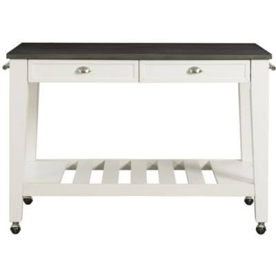 White Kitchen Cart with Grey Top A40345