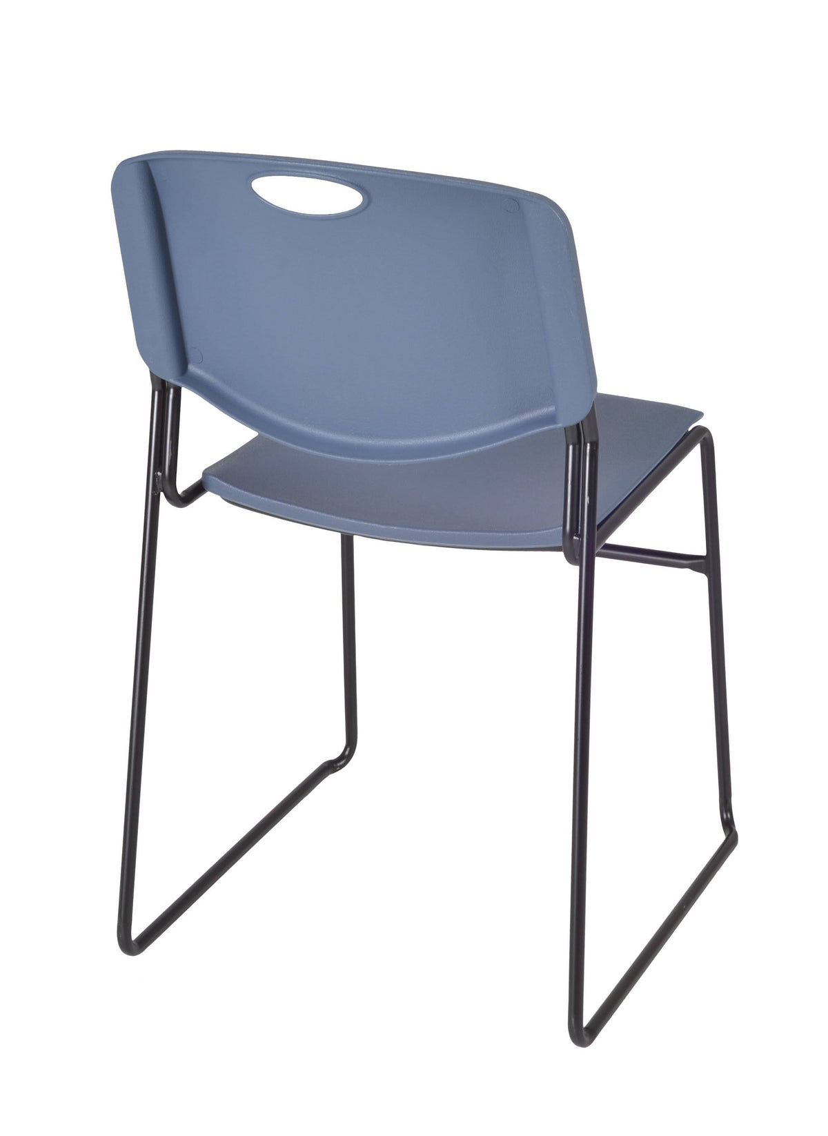 48x22 Round Breakroom Table with 4 Stack Chairs S6849