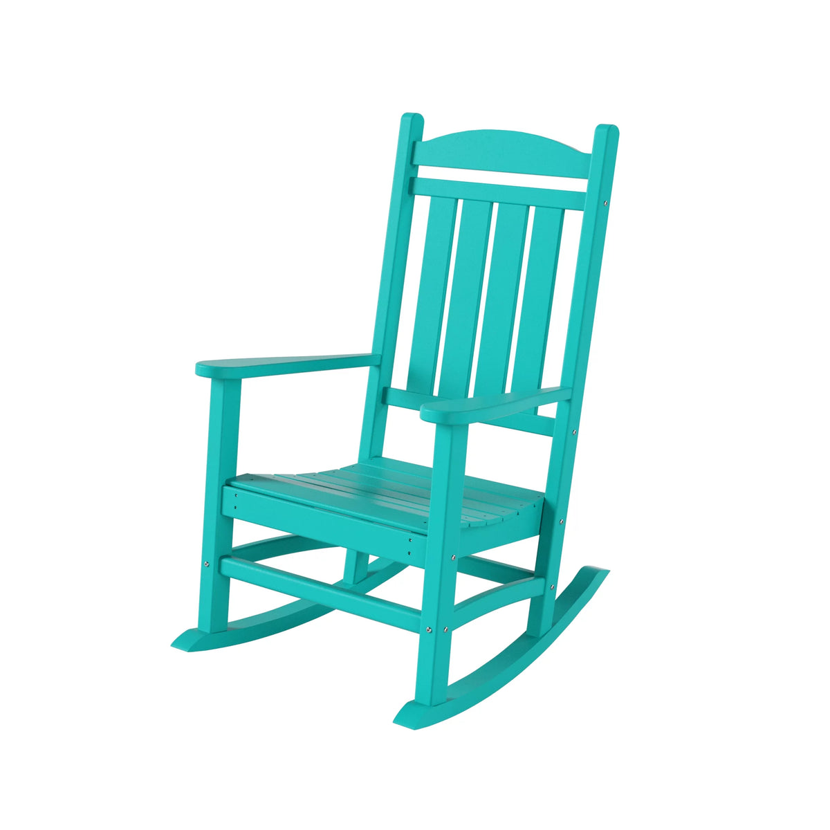 Plastic Outdoor Rocking Chairs Set of 2, Turquoise V347