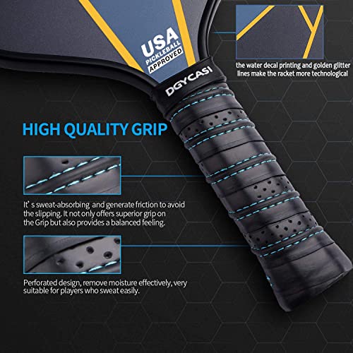 Set of 2 Carbon Fiber Pickleball Paddles with Carry Bag X884307