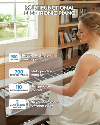 88 Keys Hammer-Action Weighted Digital Piano with Stand S944857