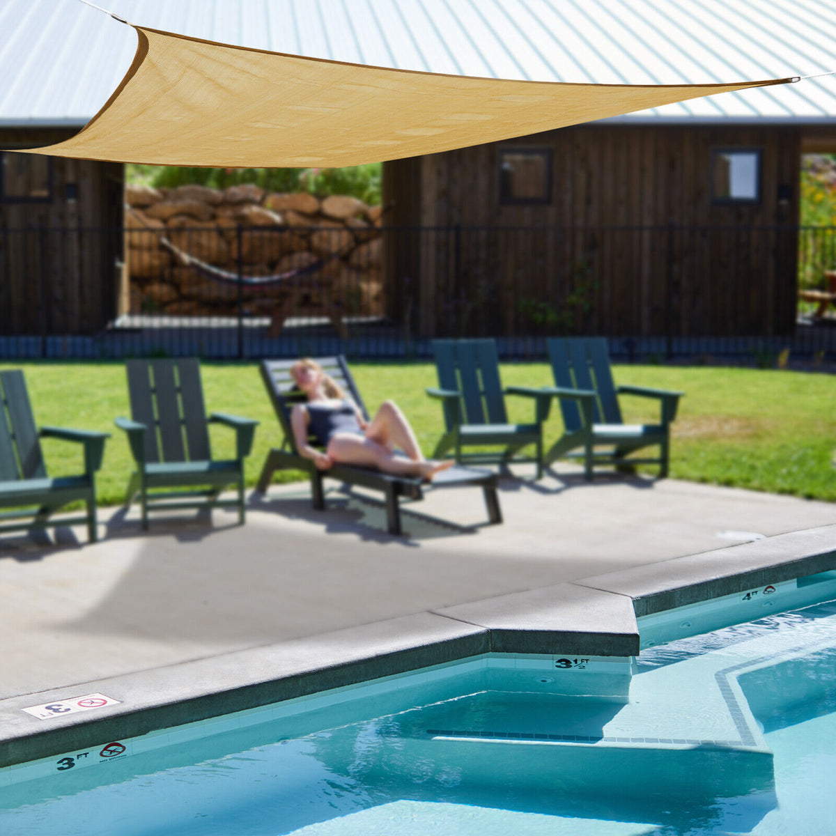 12ft x 16ft Sun Shade Net Mesh Tarp with Grommets F121381