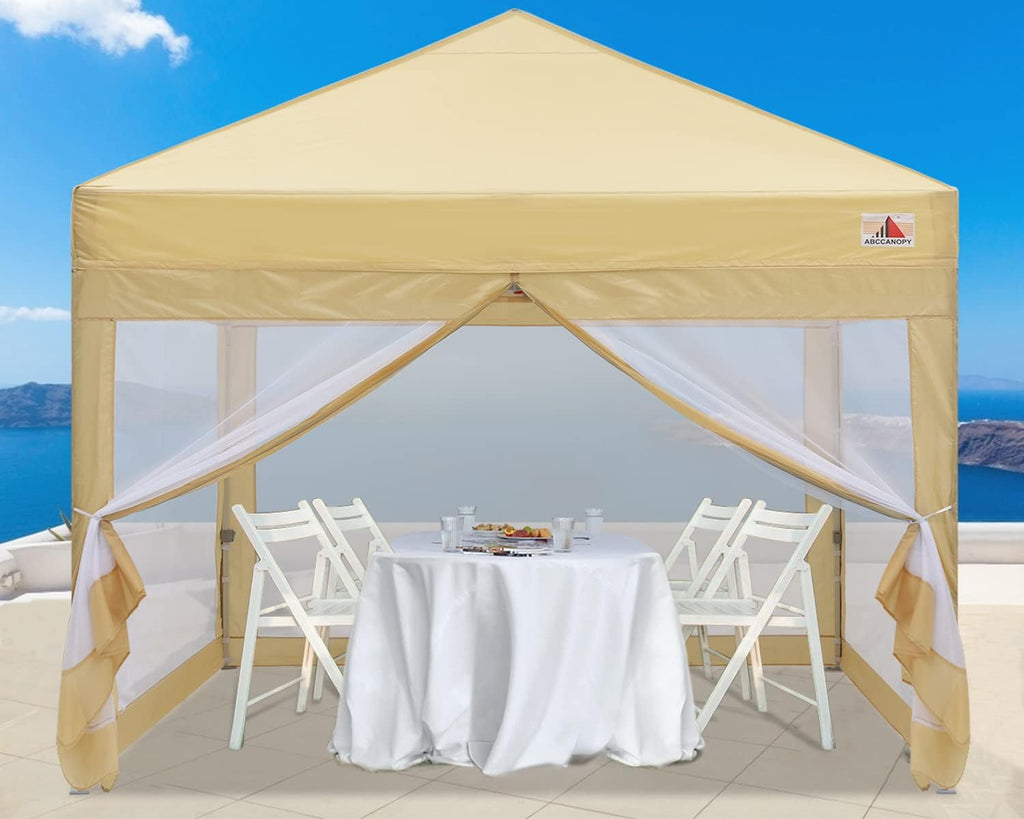 10x10 Pop Up Canopy Tent with Netting Walls D184