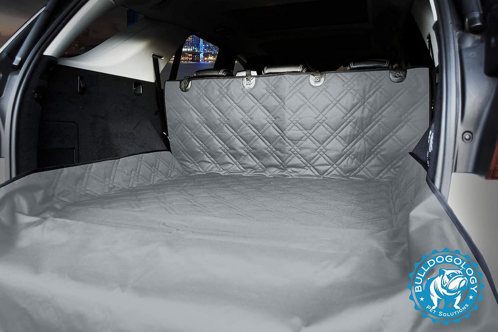 X-Large Black Waterproof SUV Cargo Liner Seat Cover for Dogs with Bumper Flap X382823
