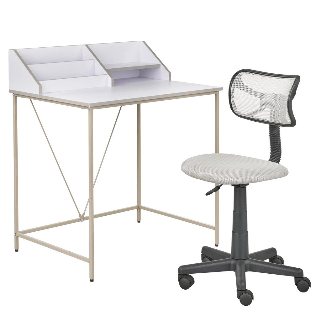 Kids Writing Desk with Chair and Hutch N5297