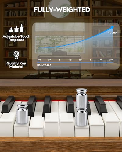 88 Keys Hammer-Action Weighted Digital Piano with Stand S944857