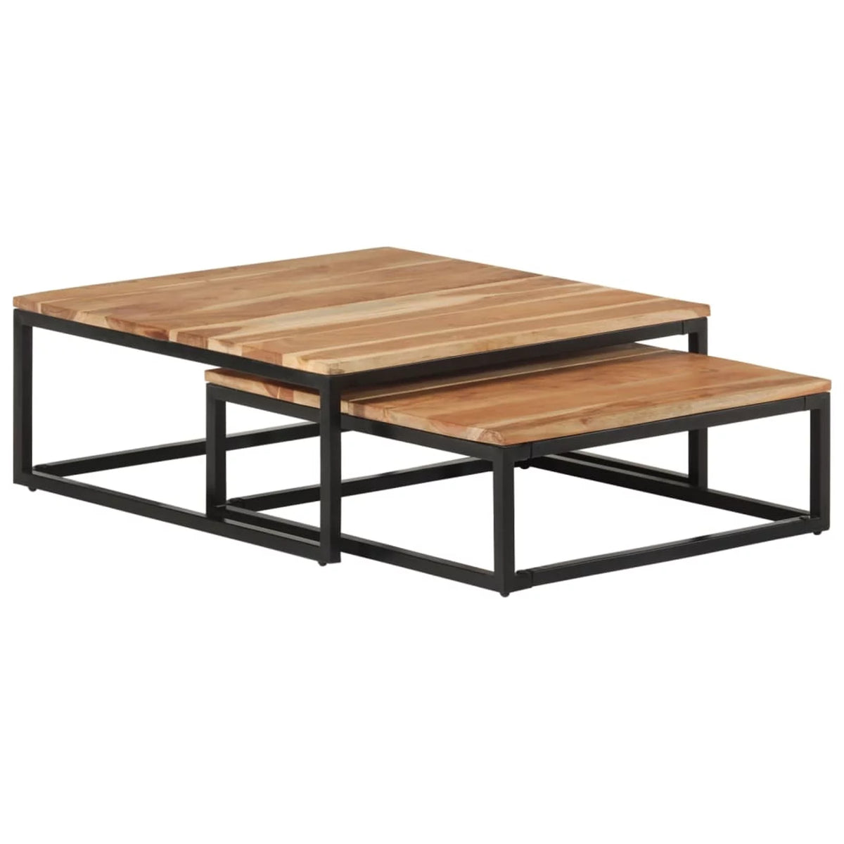 Nesting Coffee Tables 2 pcs Solid Acacia Wood B904175