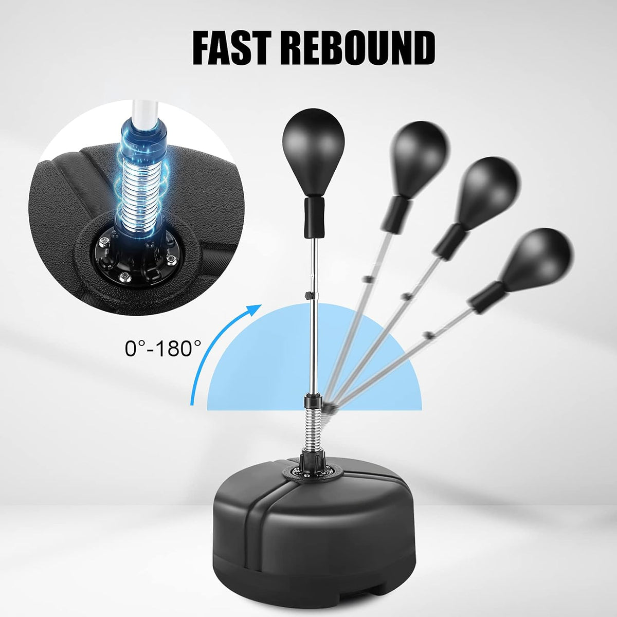Black Reflex Bag Punching Boxing with Adjustable Height Spring X882470