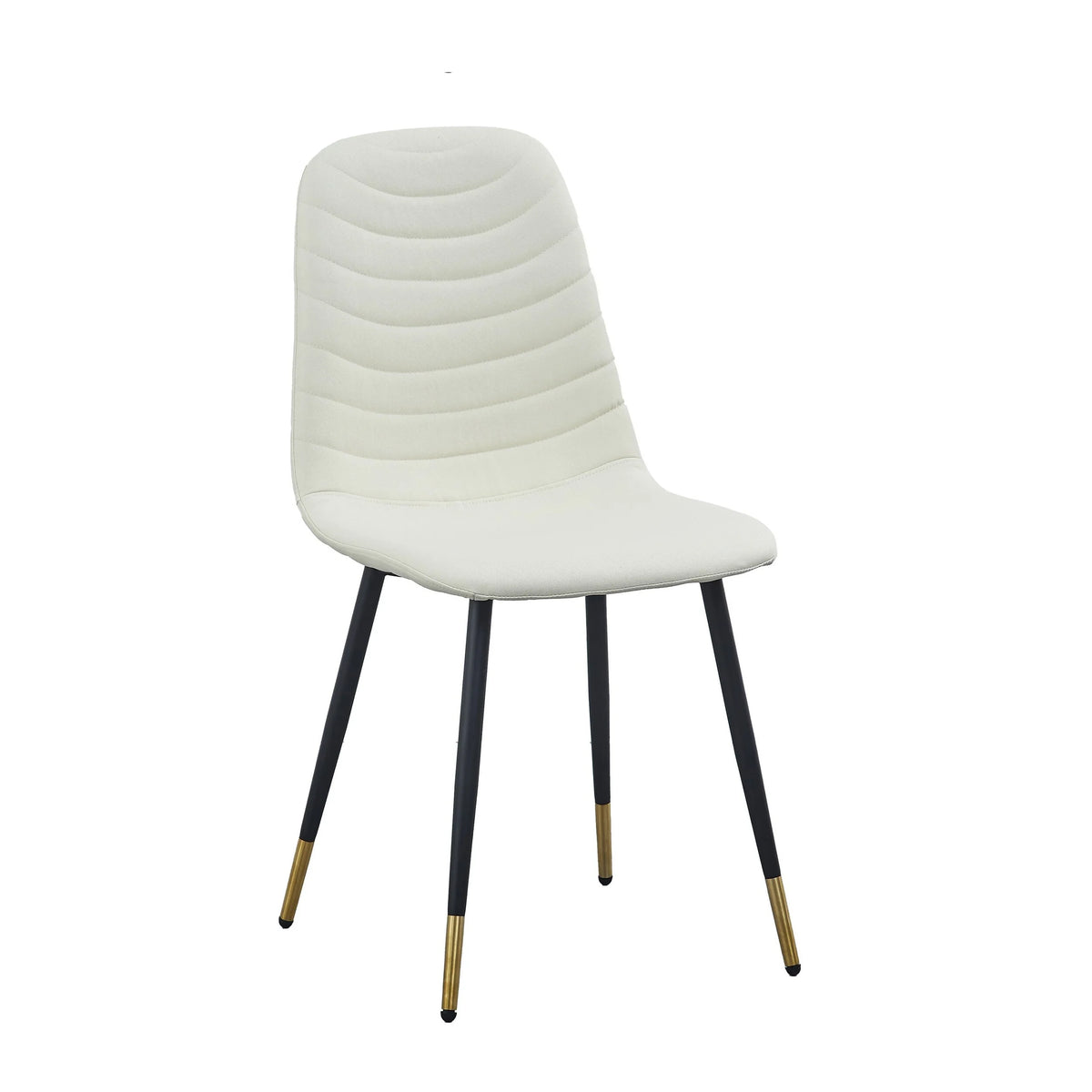 White Velvet Tufted Dining Chairs Set of 4 R6615