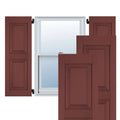 12 in. x 26 in. Exterior Real Wood Western Red Cedar Raised Panel Shutters Pair K1744