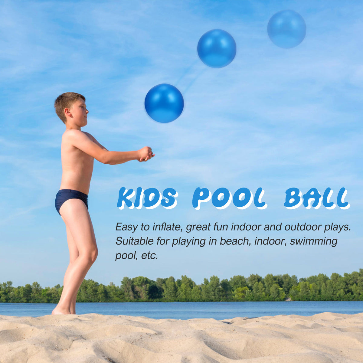 Inflatable Pool Ball Toy with Water Injector N697308