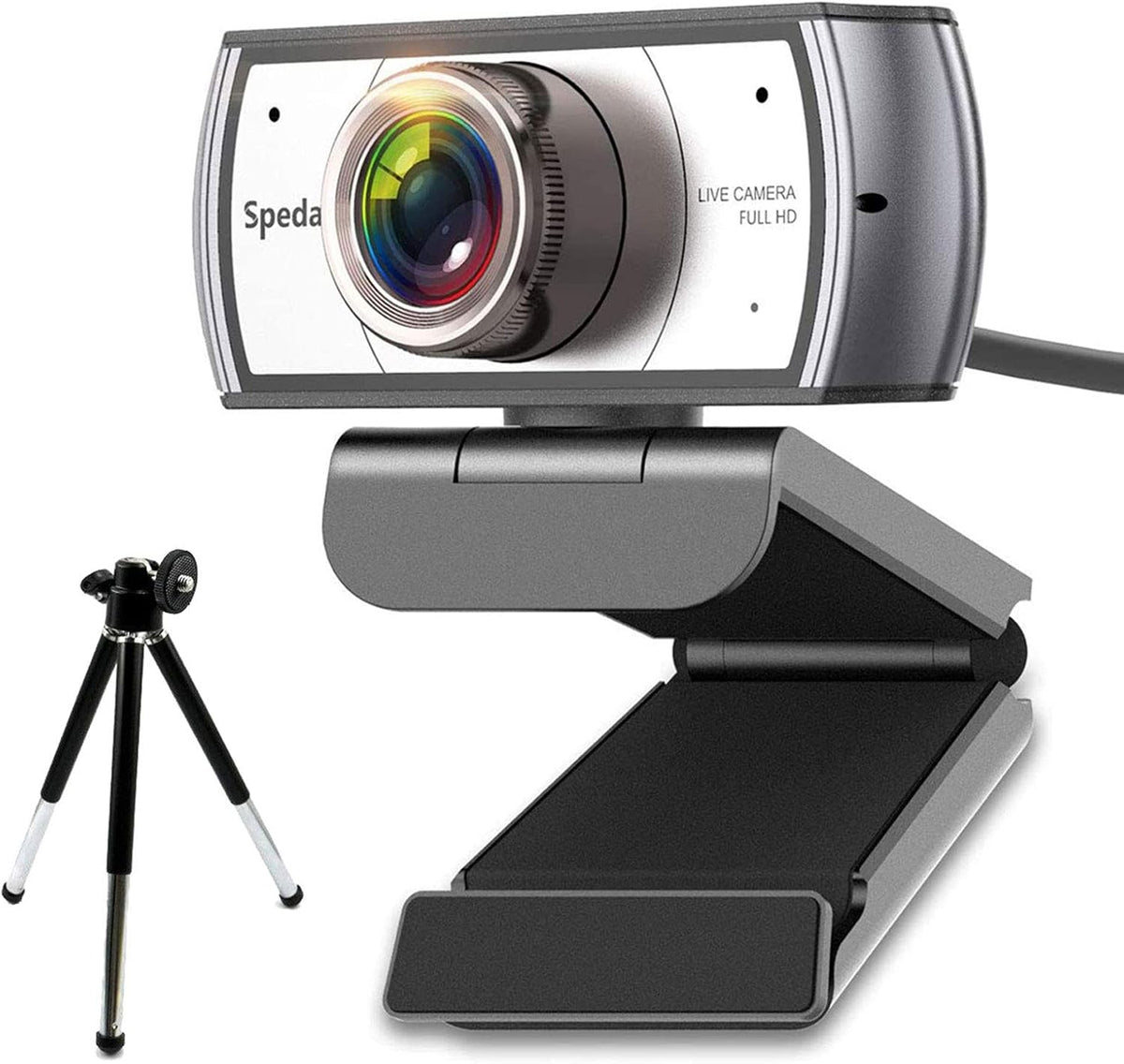 Wide Angle 120 Degree Webcam with Microphone and Tripod Full HD 1080P USB I86621