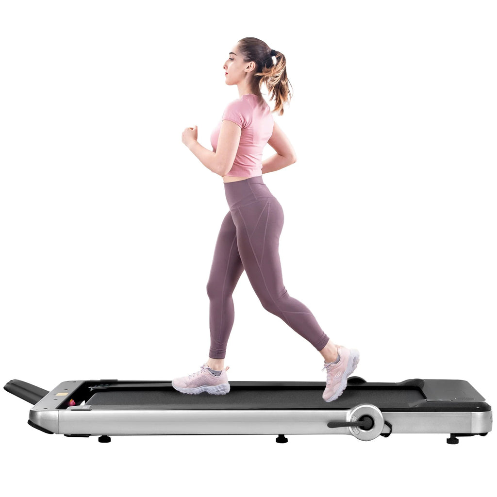 2 in1 Folding Treadmill 300 lb Capacity 8 mph Black F147