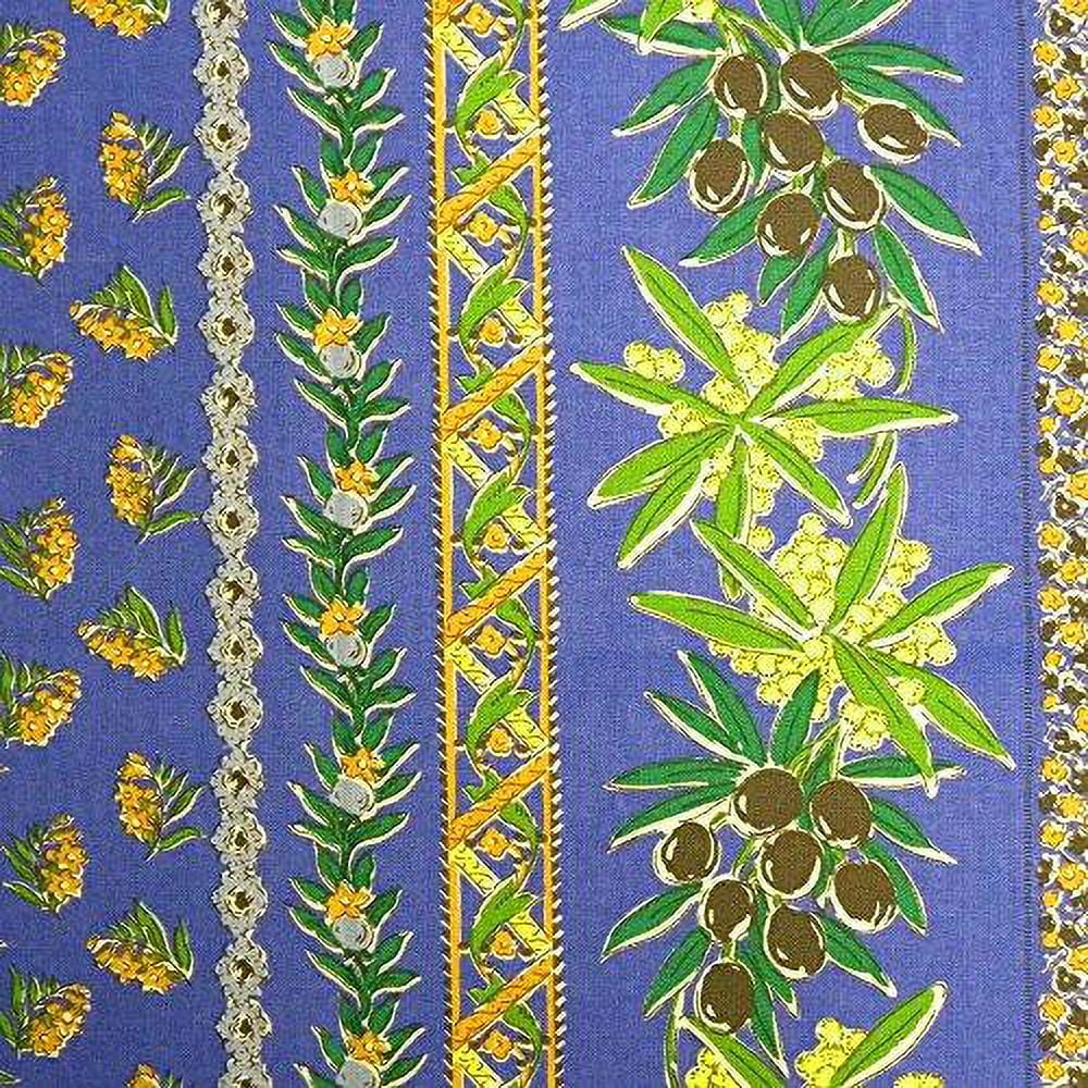 Blue Coated Cotton Tablecloth 60 Inches x 84 Inches Y8292