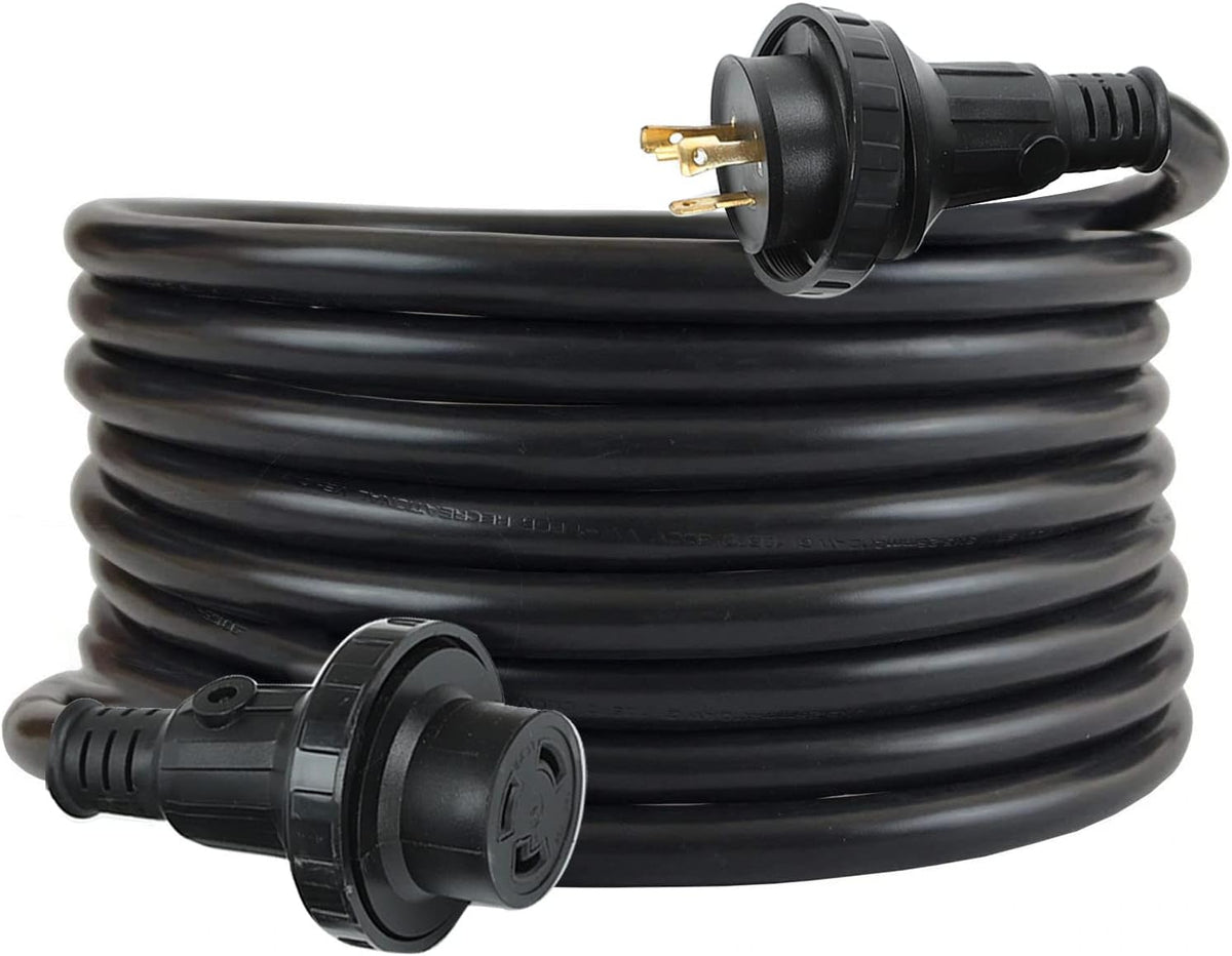 25ft 30Amp 125V Black Heavy Duty Electrical Power Cord Q504029