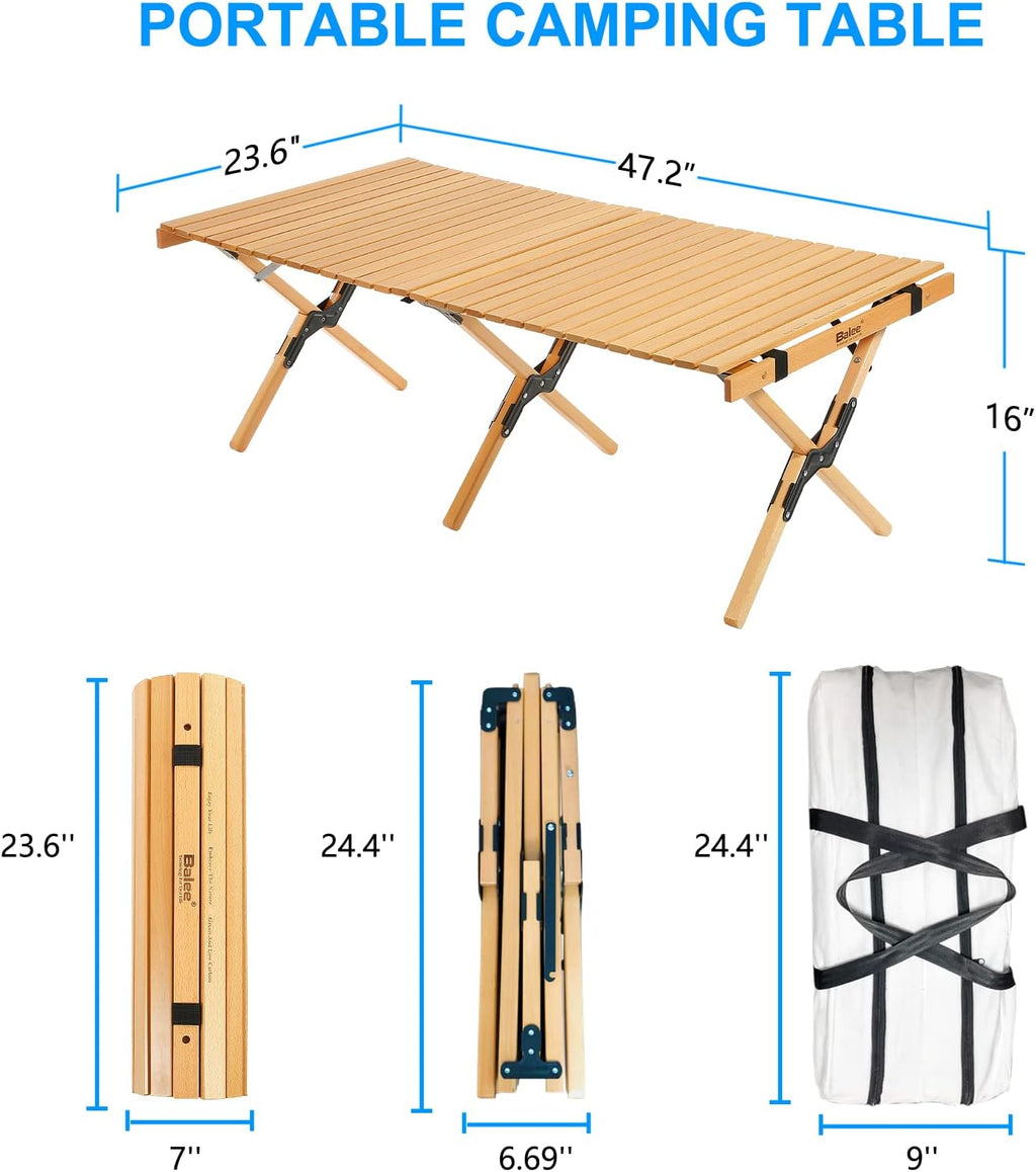 Foldable Wooden Picnic Table with Carry Bag F615