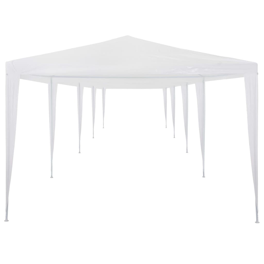 White PE Roof Party Tent Gazebo Canopy Shelter 9.8ft x 39.4ft x 8.4ft A897877