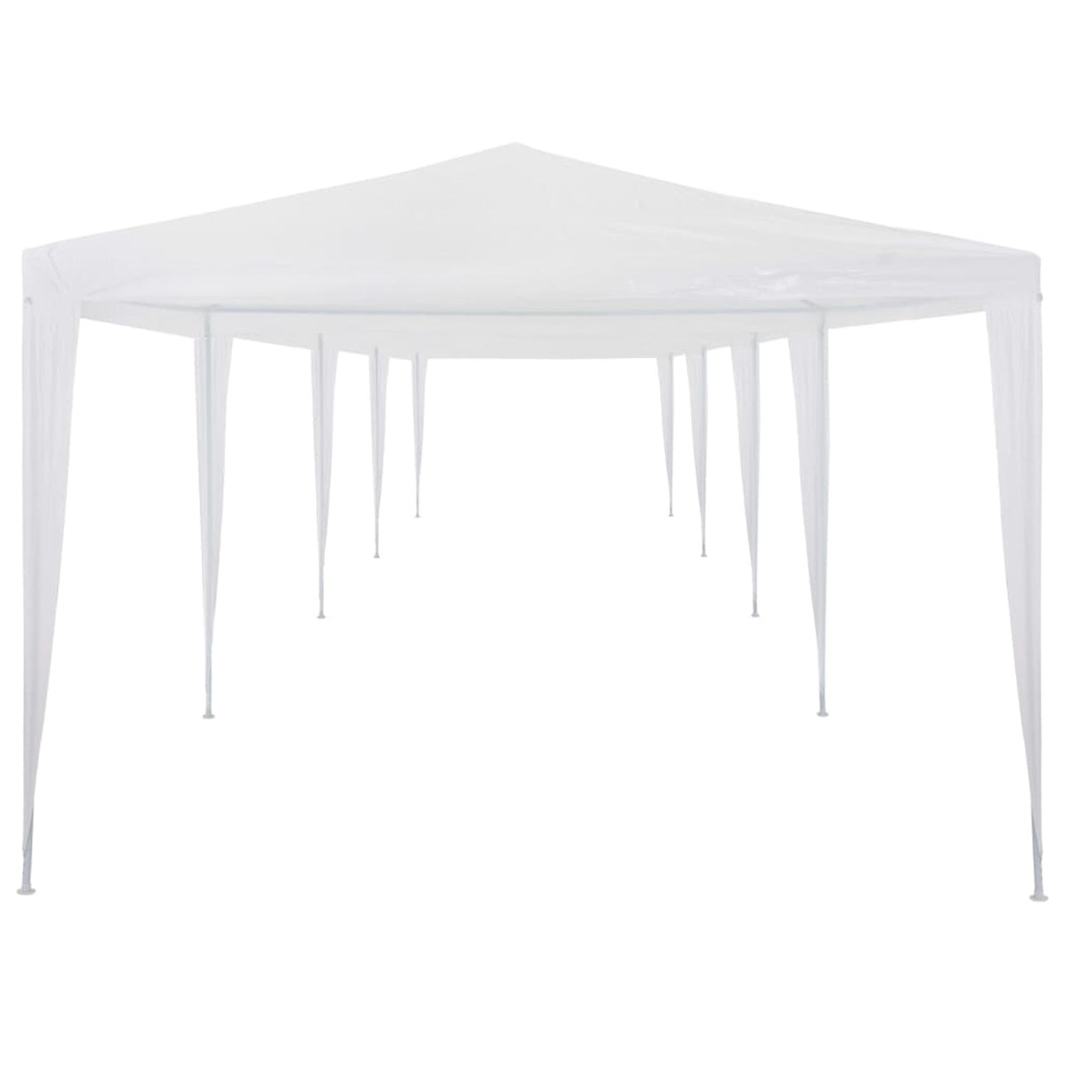 White PE Roof Party Tent Gazebo Canopy Shelter 9.8ft x 39.4ft x 8.4ft A897877