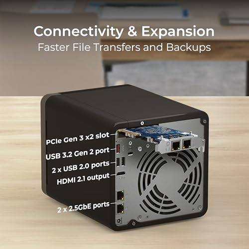 4 Bay Desktop NAS with Intel Celeron Quad-core Processor and Dual 2.5GbE M592614