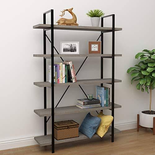 3-Tier Metal and Wood Bookshelf L858