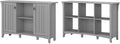 Cape Cod Gray Storage Cabinet with Doors & 6 Cube Organizer E653693