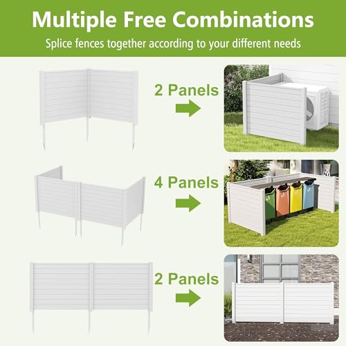 48"W X 48"H Outdoor Freestanding Vinyl Privacy Screen K4732