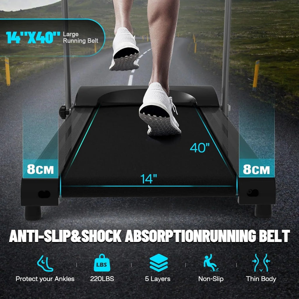 Folding Incline Electric Treadmill Black D42064