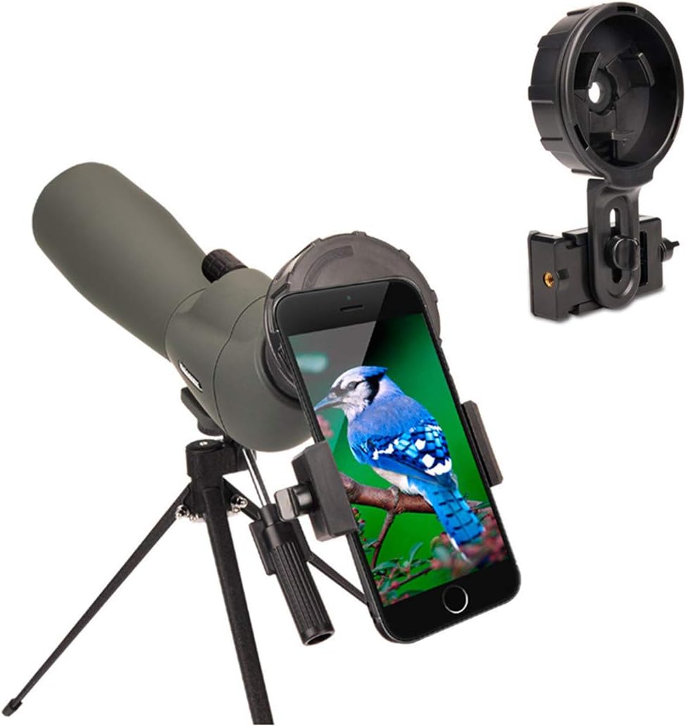 20-60x60 HD Spotting Scope BAK4 45 Degree Angled Eyepiece Telescope with Tripod, Carrying Bag Y634465