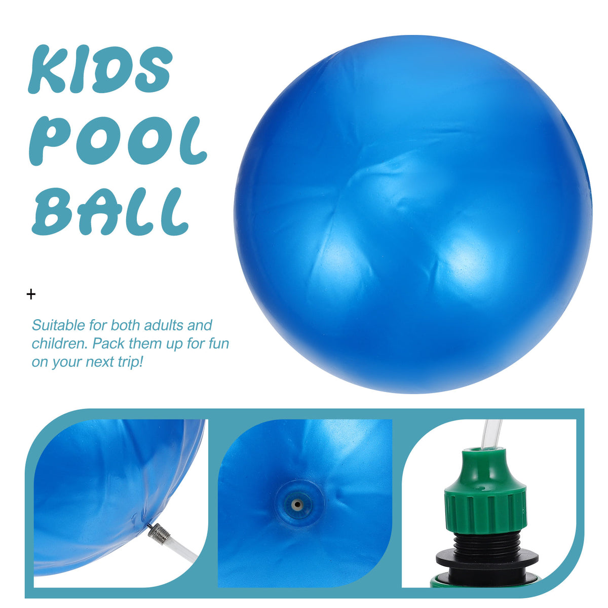 Inflatable Pool Ball Toy with Water Injector N697308