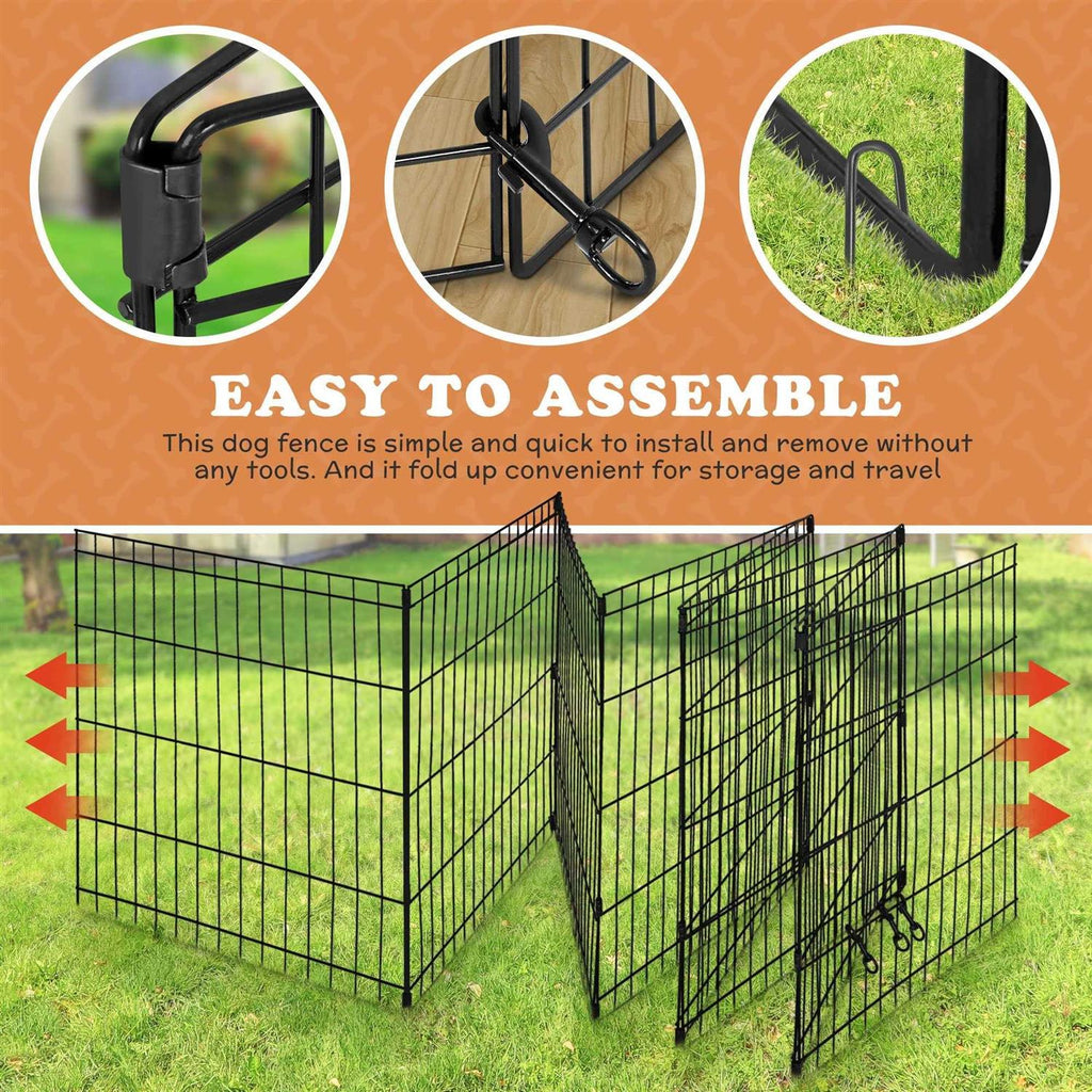 Folding 8 Panel Pet Playpen C225387