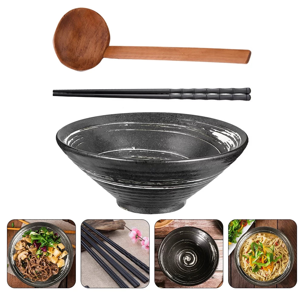 Ceramic Japanese Noodle Soup Bowl Set 35Oz Y255877