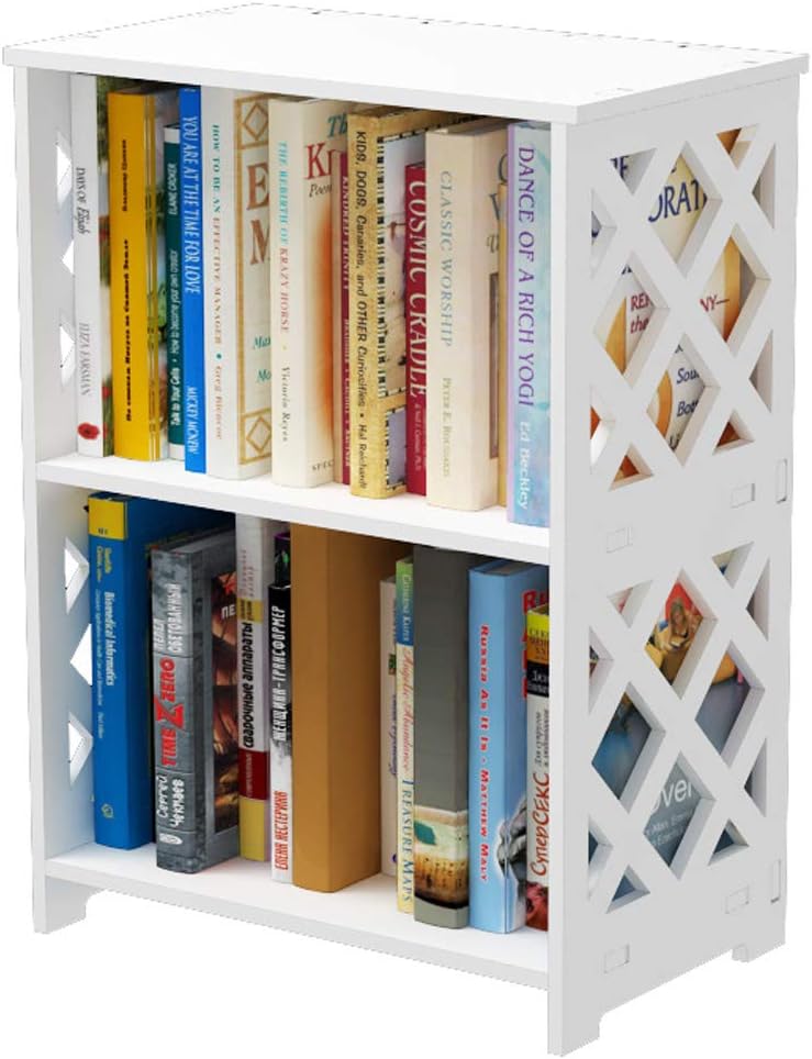 2 Tier White Bookshelf C569