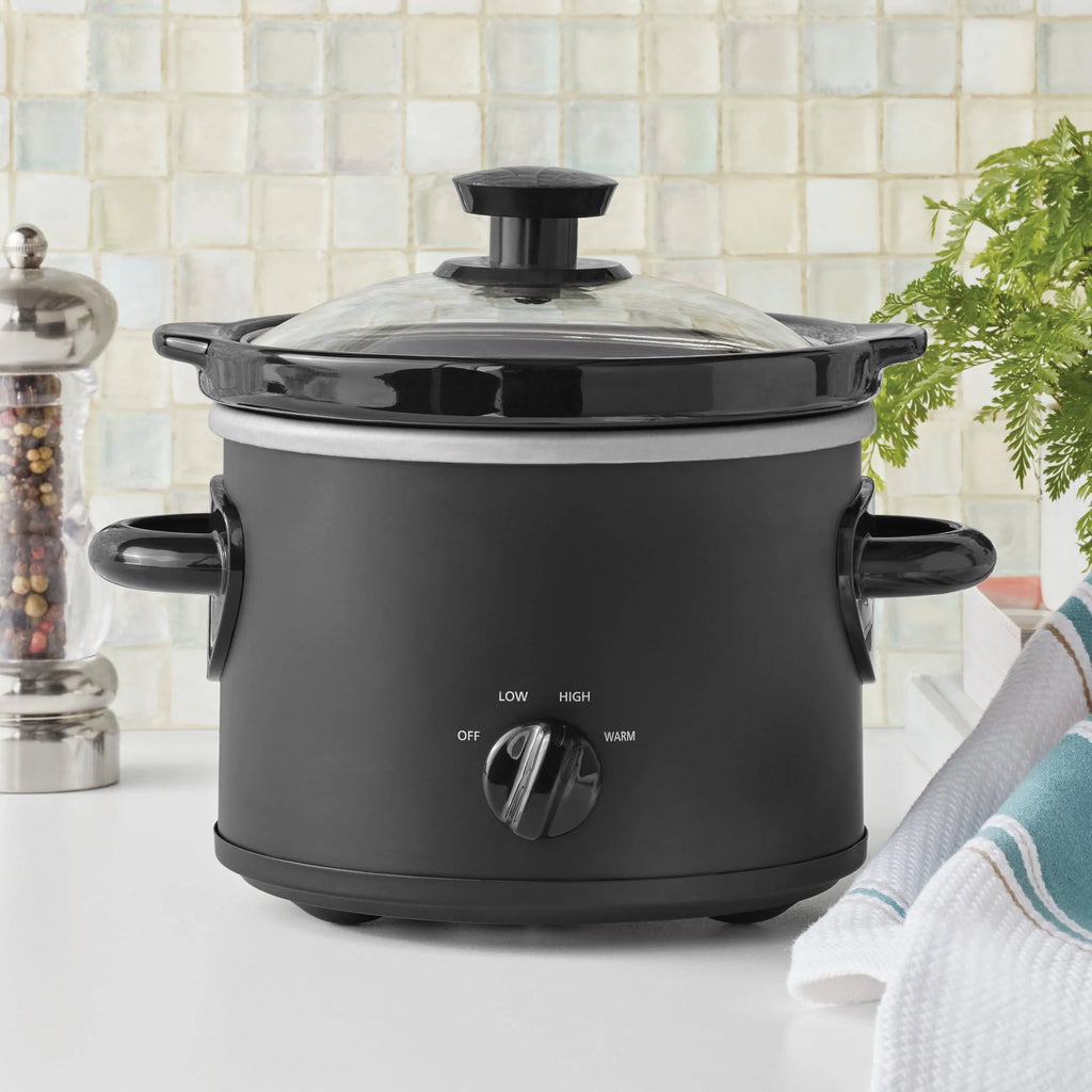 2 QT Slow Cooker, Matte Black P791808