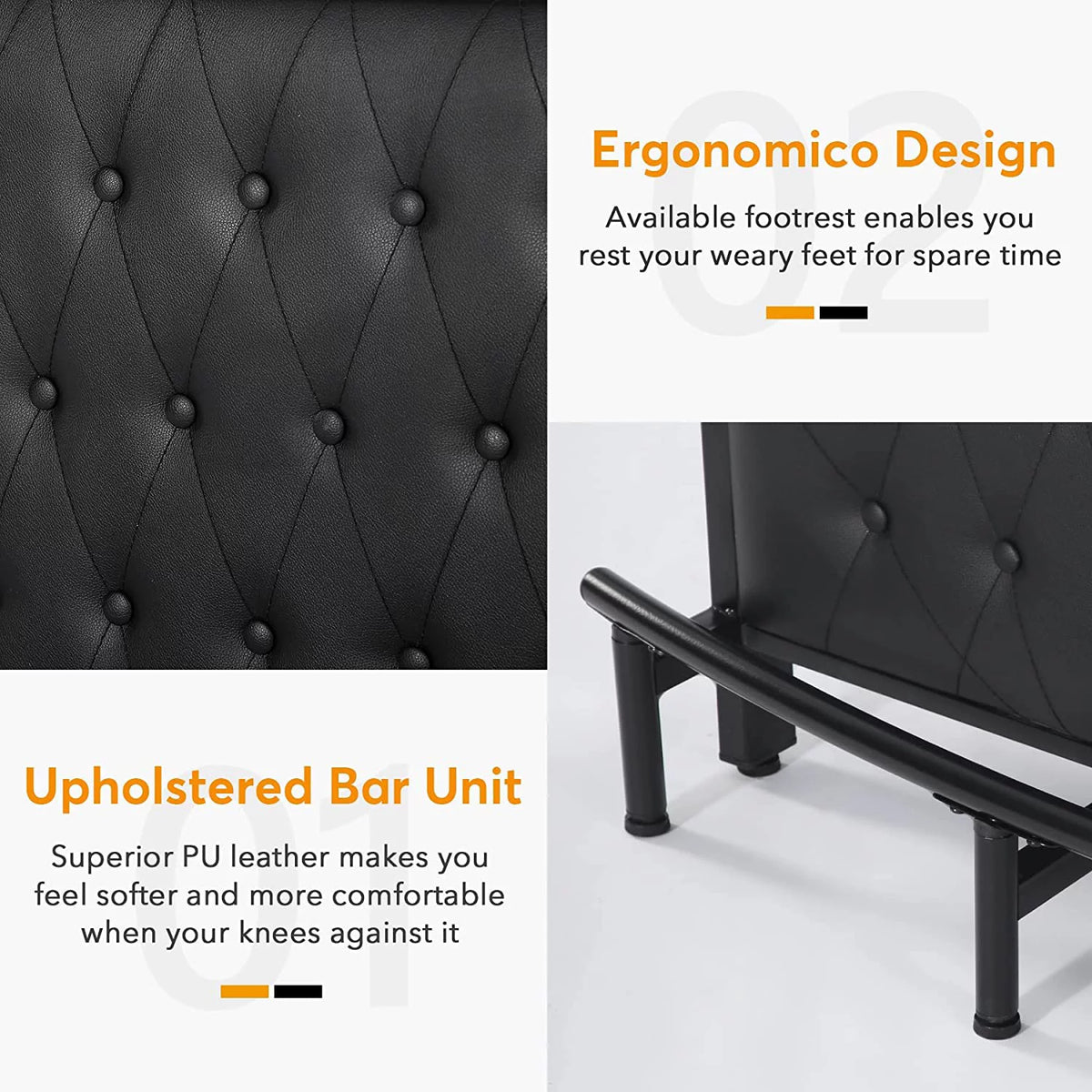 Bar Unit with Storage and Footrest C34134