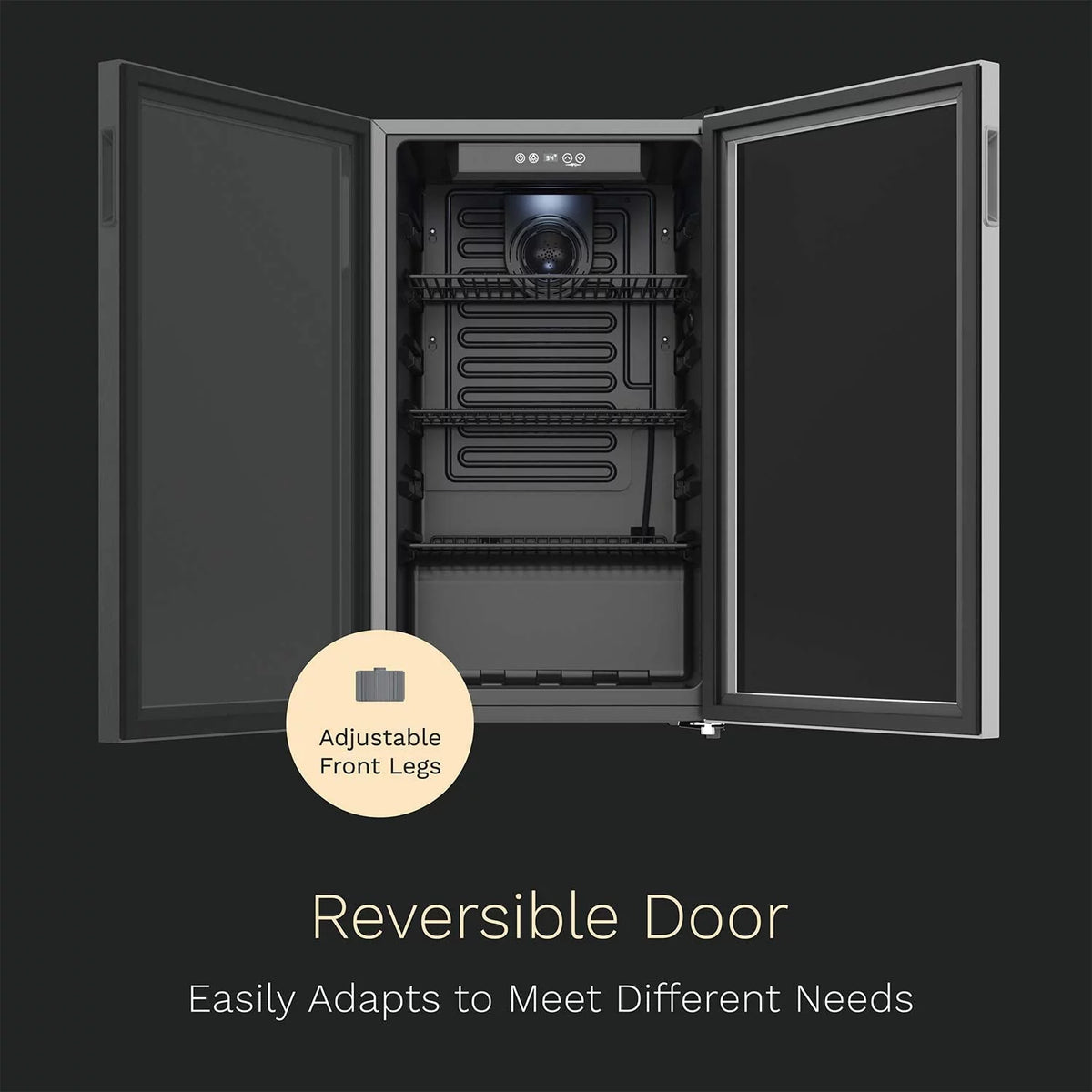 120 Can Mini Fridge with Glass Door C140