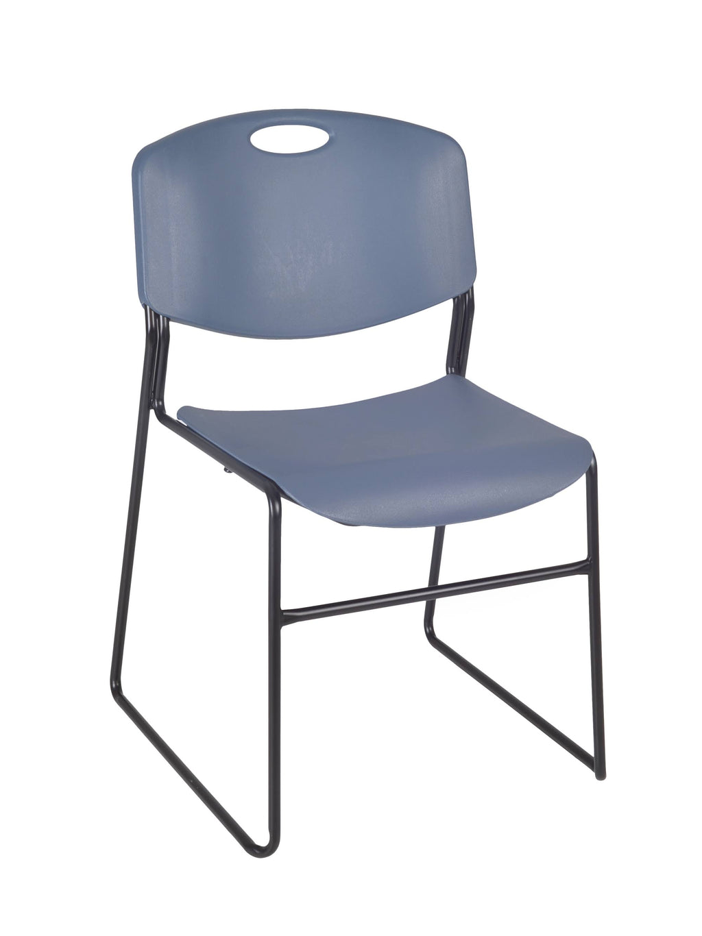 48x22 Round Breakroom Table with 4 Stack Chairs S6849