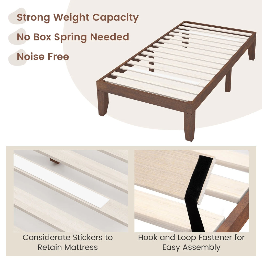 Twin Size 14'' Wooden Bed Frame R57488