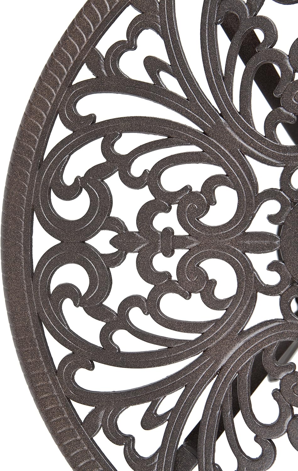 Cast Aluminum 3-Piece Bistro Set Two Chairs & Table Antique Bronze Finish F945