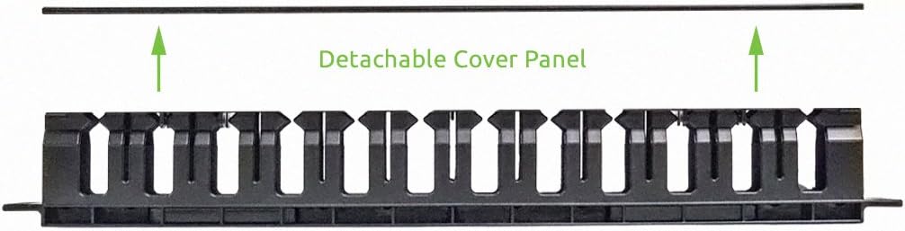 Black 4-Pack Rack Mount Cable Management Panel U76411