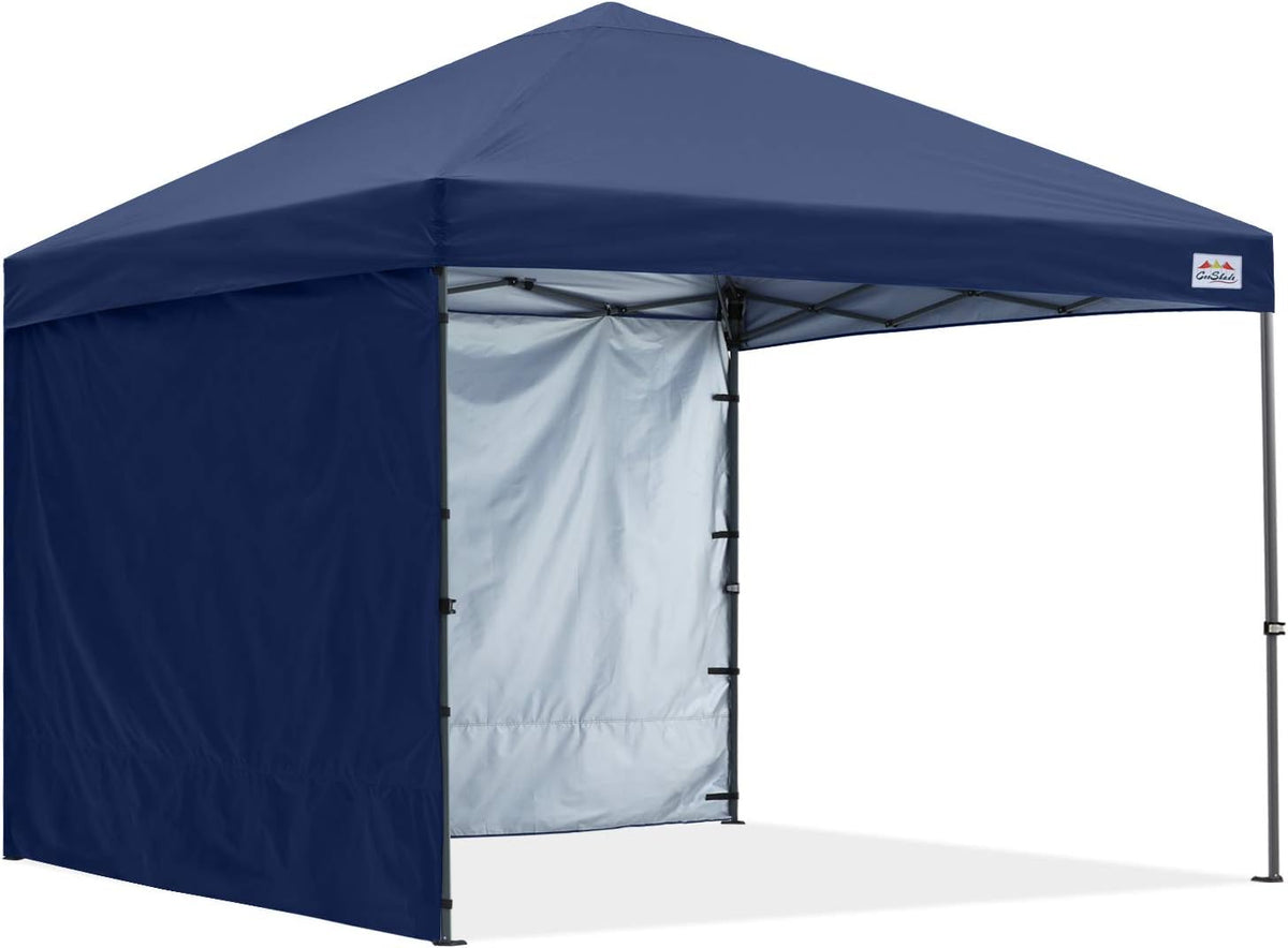 Pop Up Canopy Tent 8x8Ft with 2 Removable Sunwalls Wheeled Carry Bag Royal Blue C7316