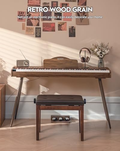 88 Keys Hammer-Action Weighted Digital Piano with Stand S944857