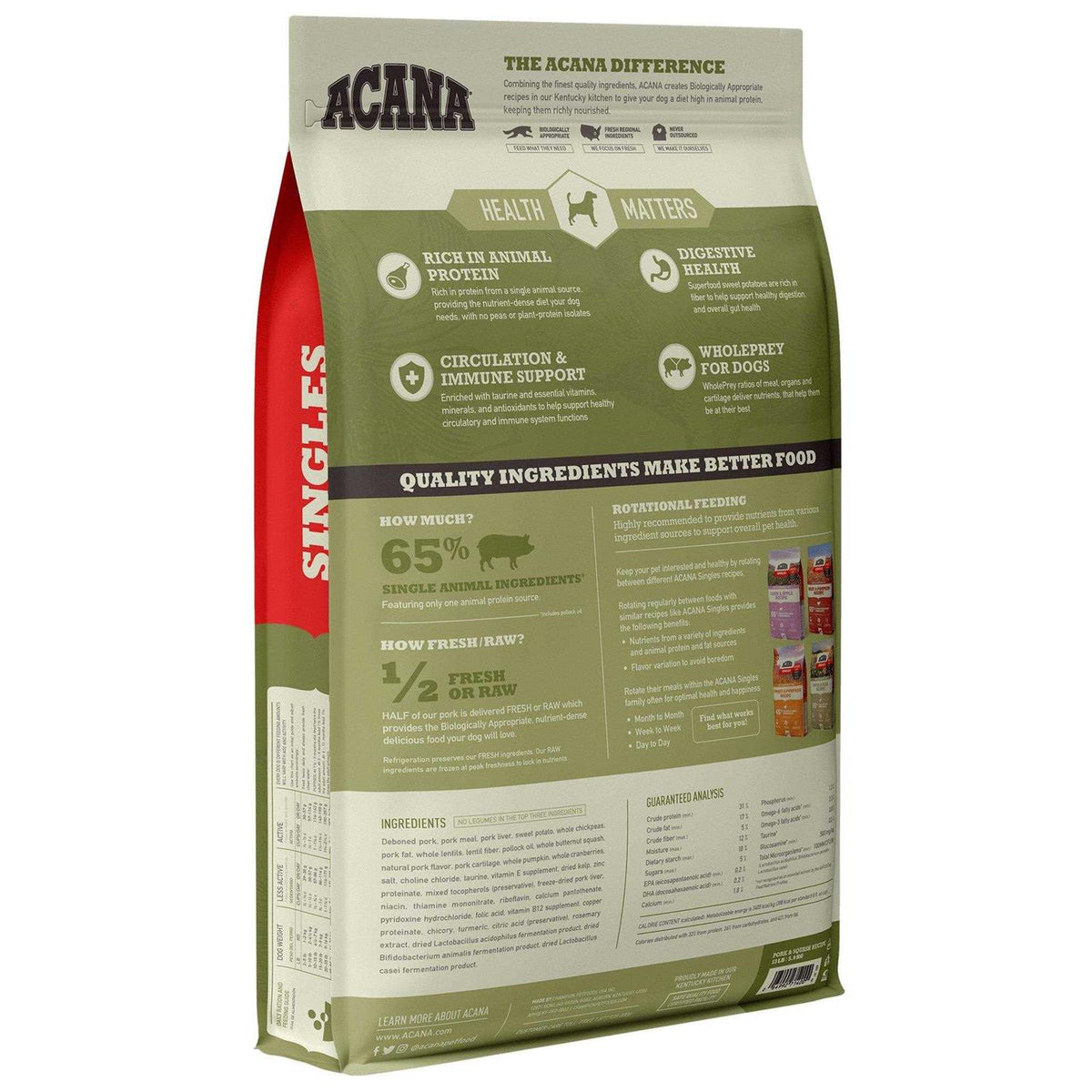 Grain-Free Pork & Squash Dry Dog Food, 22.5-lb bag T9237