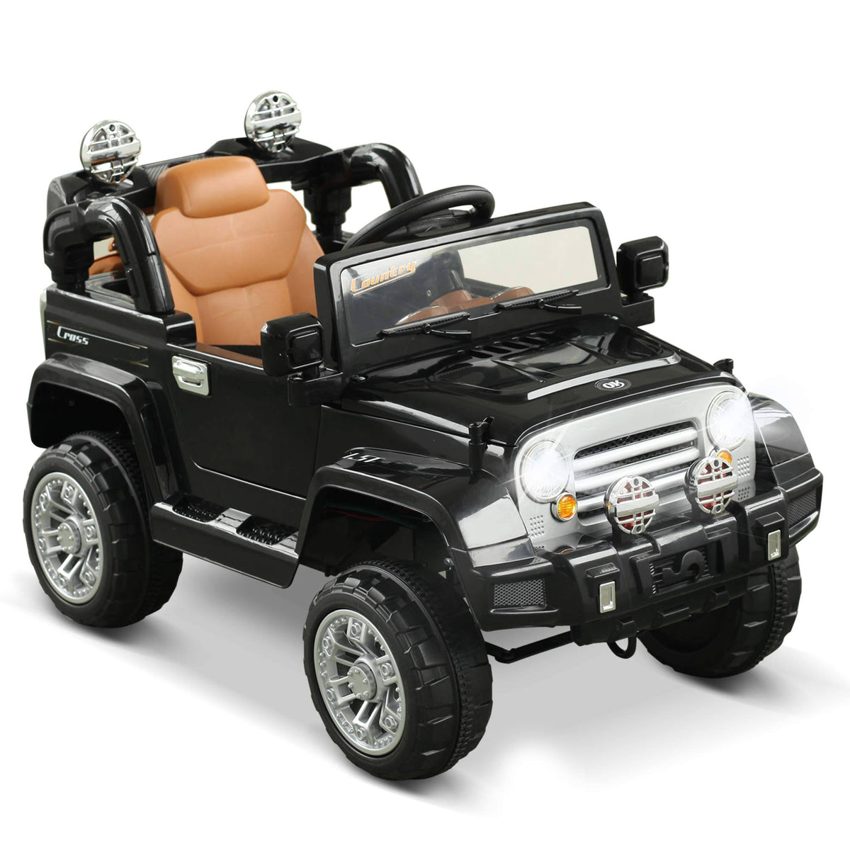 12V Kids Electric Ride on Toy Car Truck with Remote Control - Black V889