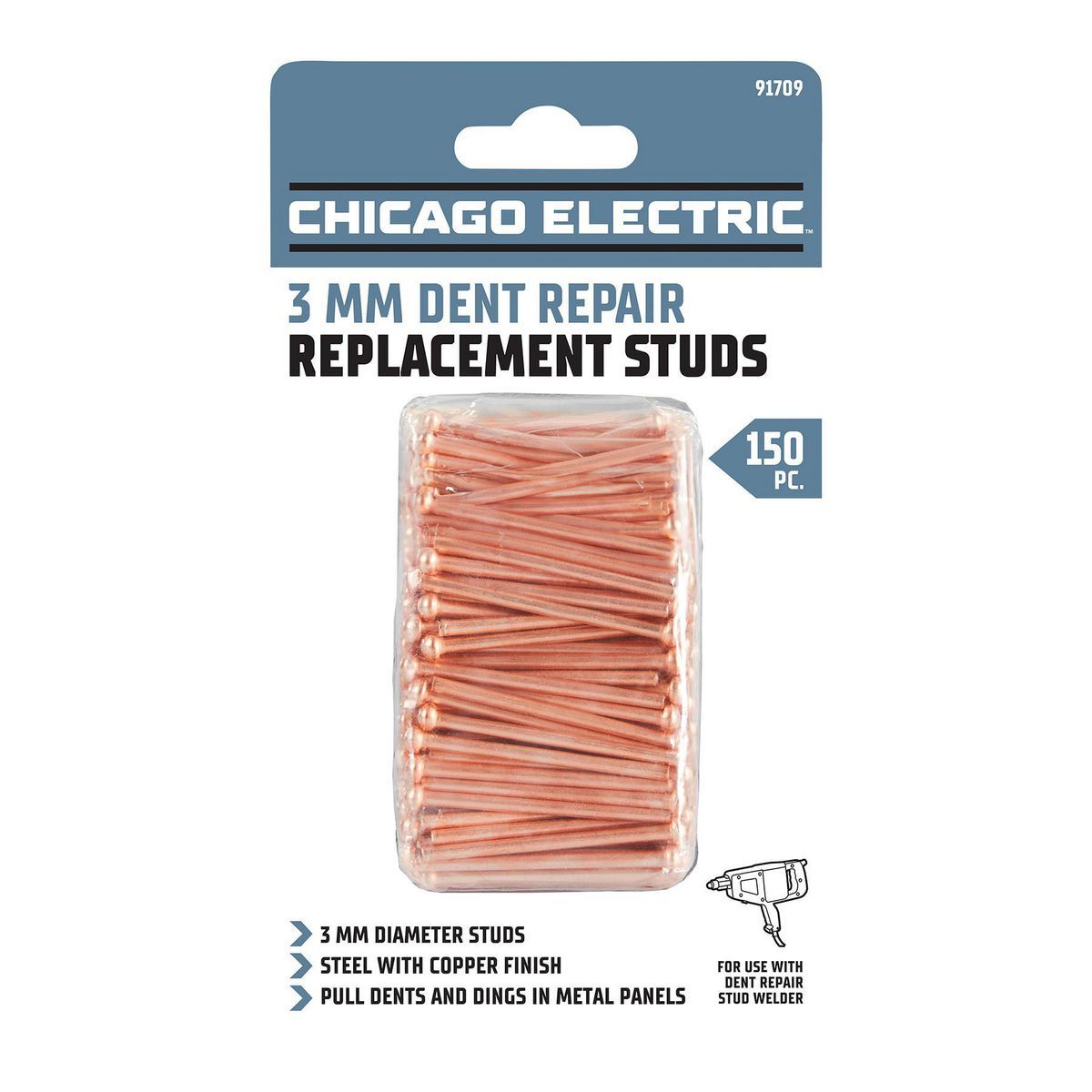 3mm Dent Repair Welding Studs, 150 Piece R563