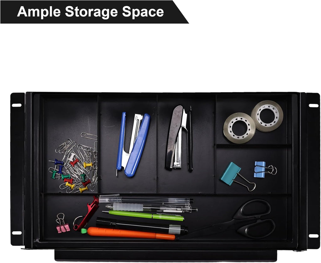 Under Desk Pull-Out Drawer with Lock Metal Pencil Drawer L4603