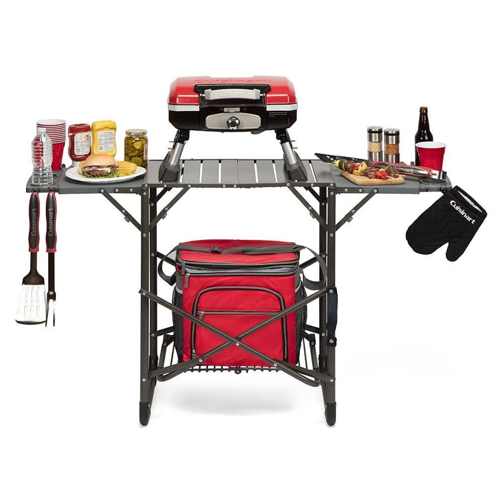 Red Portable Tabletop Gas Grill J659