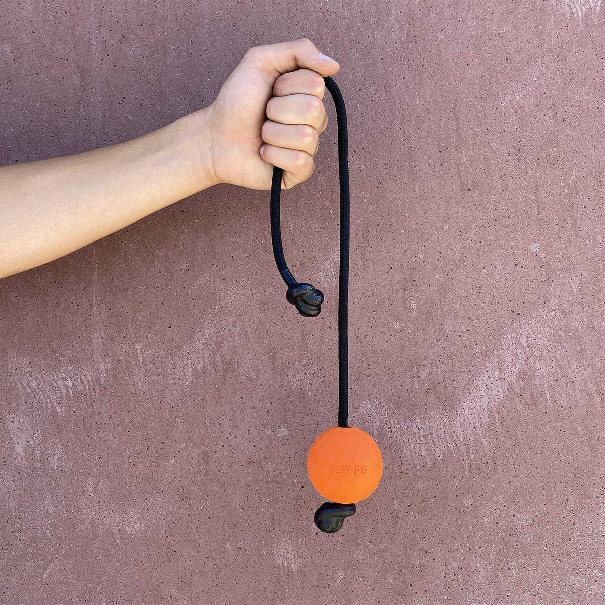 Solid Rubber Dog Ball on a Rope Tug Toy X662