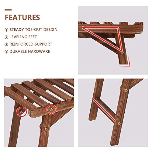 3 Tier Ladder Shelf Wood Plant Stand Q717