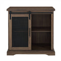 Dark Walnut Sliding Metal Mesh Door Buffet Cabinet Z82500