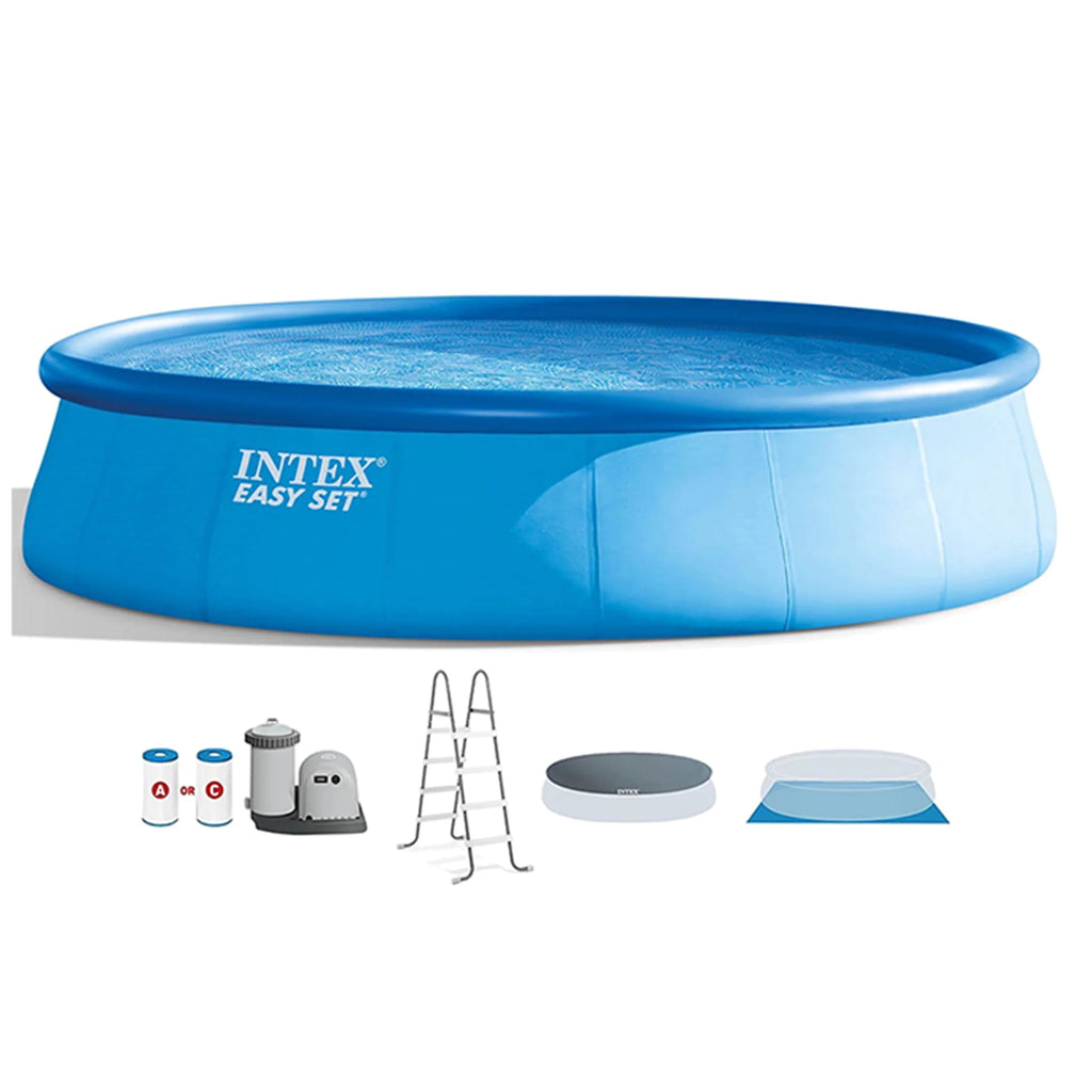 18'x48 Inflatable Pool with Pump, Ladder & Maintenance Kit H815053